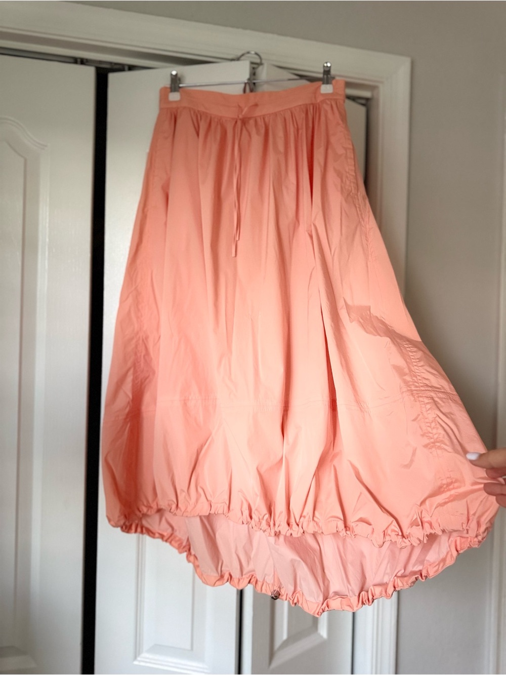 Athleta Coral High-Low Balloon Hem Skirt